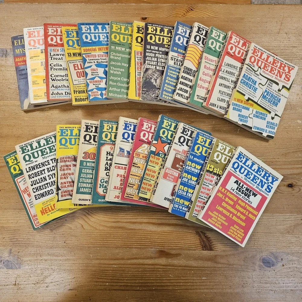 Vintage 1960's Ellery Queen's Mystery Magazine Lot of 25 Issues